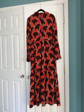 NWOT Compañia Fantastica Maxi Dress - Brown and Orange